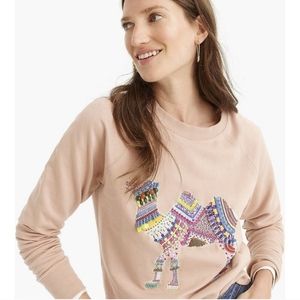 J. Crew Beaded Camel Sweatshirt. Like New!